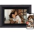 ROLLEI Smart Frame WiFi 105 mit App-Funktion Digitaler Bilderrahmen, 25,53 cm, 1200 x 1920p, Wooden Schwarz