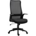 Bürostuhl Kopflehne Home-Office-Stuhl höhenverstellbarer Schreibtischstuhl ergonomisch 360°-Drehräder Büro Schaumstoff Nylon Schwarz 62 x 62 x