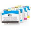 Alternativ zu Epson C13T07154010 / C13T07154012 / T0715 Tinten Spar Set (je 1 x BK,C,M,Y) 4 Stk.