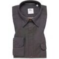 SLIM FIT Soft Luxury Shirt in navy unifarben, navy, 44