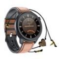 Smartwatch Bluetooth 4.2 Herren Uhr 7 Zifferblattdesigns Schwarz