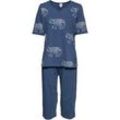 Baumwoll-Pyjama, Druck blau, 36/38