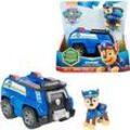Paw Patrol - Polizei-Fahrzeug mit Chase-Figur, Spielfahrzeug blau