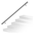 Treppengeländer 140 cm x ø 4,2 cm Handlauf Edelstahl Griff Wandhandlauf Wand Geländer Treppe Stange Brüstung Treppenhandlauf Rundhandlauf - Swanew