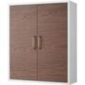 Tyler Holz Badezimmer Wand Medizinschrank 18 cm x 50,8 cm x 61 cm Weiß/Braun EHF-F0011 - Weiß / Braun - Teamson Home