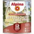 Alpina - Wetterschutzfarbe deckend 0,75 l schwedengelb Holzschutzfarbe