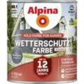 Alpina - Wetterschutzfarbe deckend 0,75 l basaltgrau Holzschutzfarbe