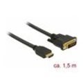 Kabel dvi 24+1 Stecker hdmi-a Stecker 1,5 m (85653) - Delock