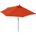 Sonnenschirm halbrund Lorca, Halbschirm Balkonschirm, uv 50+ Polyester/Alu 3kg 270cm terracotta ohne Ständer