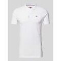 Slim Fit Poloshirt mit Label-Patch