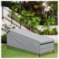 Sekey Gartenmöbel-Schutzhülle Abdeckung Gartenliege Sonnenliege Liegestuhl, für Gartenliege Rattan, Liegestuhl Balkon, Sonnenliege Holz, grau