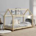 [en.casa] - Kinderbett Netstal 80x160 cm Holz Natur