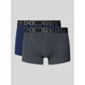 Boxershorts mit elastischem Label-Bund im 2er-Pack