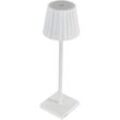 N.d. - King Home Aluminium Tischleuchte K-light, warmweißes blendfreies, verstellbares Licht, Weiß 10x10x38h cm