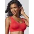 NUANCE Bralette-BH rot Gr. M (40/42). Mit Integriertem Kissen und ohne Bügel