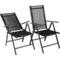 VCM 2er Set Gartenstuhl klappbar Maße ca. H. 105 x B. 56 x T. 65 cm Aluminium Campingstuhl Gartenmöbel