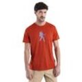 Icebreaker Merino 150 Tech Lite III T-Shirt Trail Hiker - Mann - Molten - Größe XL