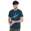 Icebreaker Merino 150 Tech Lite III T-Shirt Aurora Glow - Mann - Fathom Green - Größe XXL