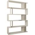 Partiro Modernes Bücherregal Display Unit Raumteiler Weiß Altweiß Groß 161cm - Weiß Altweiß - Decortie