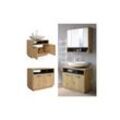 Vicco Waschtischunterschrank Waschbeckenunterschrank Beatrice Eiche Anthrazit modern 80x64 cm Badkommode Badschrank Badezimmer Schrank Badmöbel Schranktür Schrankfach