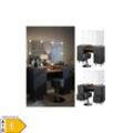 Vicco Schminktisch Anika 120 x 80 cm mit Spiegel, LED-Lampen und Hocker, Anthrazit Walnussbraun, Schlafzimmer