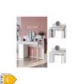 Vicco Schminktisch Olivia 110x120cm Frisiertisch mit Spiegel und LED-Beleuchtung