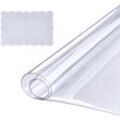 Tischfolie Tischschutz Transparent 1,5 mm Dicke, Tischschutz-Folie pvc 457 x 925,4 mm Rechteckige Tischdecke Tischfolie Abwaschbar Verschleißfest