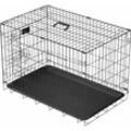 76cm Hundekäfig faltbar Hundebox Hundetransportbox Hund Transportbox Mit Tragegriff