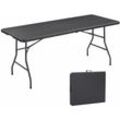 Arebos - Buffettisch klappbar 182 x 74 x 74 cm Campingtisch Partytisch Klapptisch Gartentisch für Garten Terrasse und Balkon zusammenklappbar 8