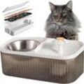 Kinsi - Ultra-leise Automatischer Wasserspender Katze, Futterautomat Haustiere Wasserspender, Wasserspender Hund Intelligente Pumpe, 3L mit Filter,