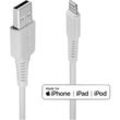 USB-Kabel usb 2.0 usb-a Stecker, Apple Lightning Stecker 0.50 m Weiß 31325 - Lindy