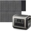 Allpowers - R1500 Tragbare Powerstation mit 600W Solarpanel, 1152Wh LiFePO4 Batterie mit 1800W ac Ausgang Solargenerator, 43dB Leise Betrieb Mobile