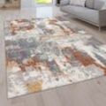 Hochflor Teppich Wohnzimmer Shaggy Modern Vintage Abstraktes Muster 80x150 cm, Bunt - Paco Home