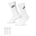 Nike Sportswear Everyday Essential Crew-Socken (3 Paar) - Weiß