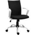 Bürostuhl Schreibtischstuhl mit Wippenfunktion Kopflehne Home-Office-Stuhl höhenverstellbarer ergonomisch 360°-Drehräder Schaumstoff Nylon Schwarz 61