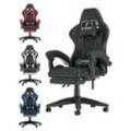 Bigzzia - Gaming Stuhl mit Fußstütze Gaming Stühle Gamer Stühle Ergonomisch mit Lendenkissen + Kopfstütze Gaming Chair Höhenverstellbar Computerstuhl