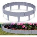 Rasenkante Kunstoff 5m Beeteinfassung Gartenzaun Beetumrandungen Steinoptik Randsteine Palisaden Garten Dekorativ Border Blumenbeet, 1 Element (l x