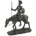 Figure Don Quijote Bronze Pferd Schwarze Desktop -Abbildung - 30x26x8cm - Signes Grimalt