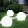 3er Set Solarleuchten Kugeln Garten LED Gartendeko Solarkugel für Außen Steckleuchte 20 cm Kugelleuchte Solar, Leuchtdauer ca. 6-8 Stunden, DM 20 cm