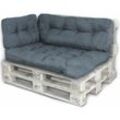 Lacestone - Palettenkissen Palettenauflagen Sitzkissen Rückenlehne Kissen Palette Polster Sofa Couch Set Dunkelgrau - Sitzfläche + Rückenteil +