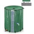 750L Regentonne Faltbare Regenwassertonne Regenwasserfass pvc Wassertank für Gartenbewässerung Regenwassertank mit Hahn und Ablassventil