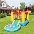 Goplus - Hüpfburg mit Wasserrutsche, 3 Verschiedene Varianten, Aufstellpool aus Oxford-Material, mit PVC-Beschichtung, Spielburg für Kinder über 3