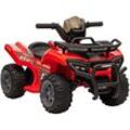 Mini Elektro-Quad Kinder Elektro atv Kinderfahrzeug Elektroquad für 18-36 Monate Kinder Metall PP-Kunststoff Rot 70 x 42 x 45 cm - Homcom