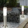 2er Set led Außen Lampen Steh Beleuchtung Edelstahl Bewegungsmelder Garten Stand Leuchten IP44