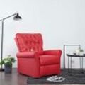 Bonnevie - Relax-Sessel/Elektrischer Massagesessel TV-Sessel Fernsehsessel Rot Kunstleder -DE90915 - Rot
