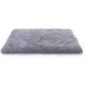 Paco Home - Hundebett Katzenbett Flauschig Hundekissen Hundesofa Hundedecke Hundekörbchen Grau, 60x100 cm