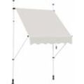 Markise Klemmmarkise Sonnenschutz, Balkonmarkise hoehenverstellbar 200-300cm, Sonnenmarkise mit Handkurbel ohne Bohren 150cm breit, beige - Costway