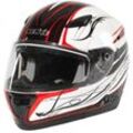 Motorradhelm NERVE "NH5008" Gr. L, rot (rot, weiß, schwarz), Helme, L Kopfumfang: 59cm - 60cm