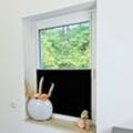 Hago - Premium Klemmfix-Plissee ohne bohren, Faltrollo Rollo Jalousie für Fenster Tür Schwarz 50 cm 100 cm - Schwarz