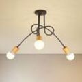 Axhup - Deckleuchte Vintage Industriell Stil Deckenlampe Spinne Eisen Kronleuchter mit E27 Fassung Innen für Wohnzimmer Schlafzimmer 3 Flammig